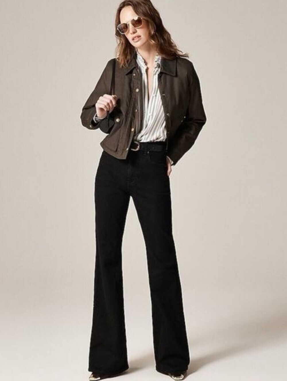 J. Crew flare High Rise Semi Strech jean